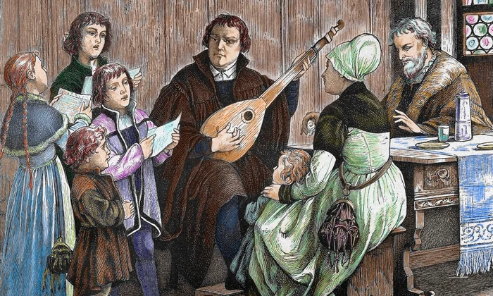 Martin Luther playing music