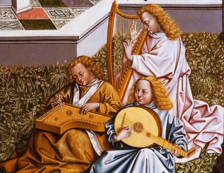 Middle Ages People Playing Instruments